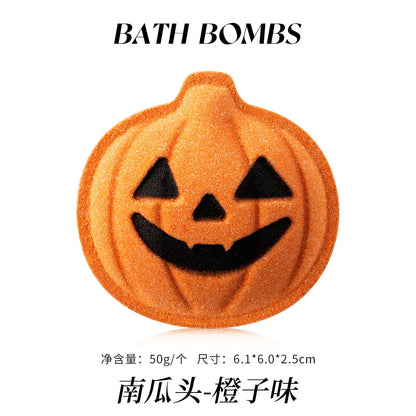 Halloween Bath Bombs Gift Set – Pumpkin, Black Cat & Ghost Fizzies