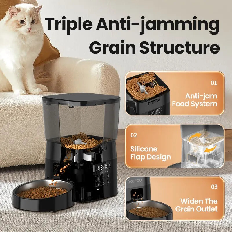 ROJECO Automatic Pet Feeder Smart Control