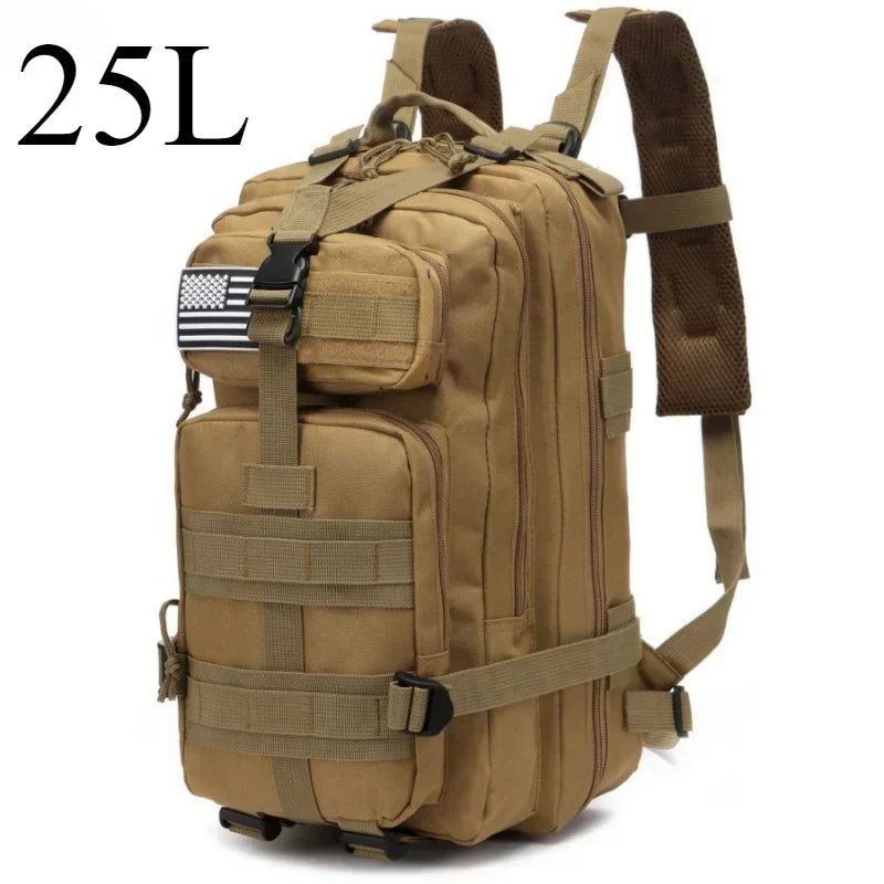 25L/50L Tactical Molle Backpack for Hiking, Camping & Outdoor Travel
