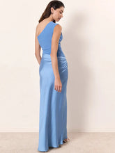 One Shoulder Sleeveless Evening Dress
