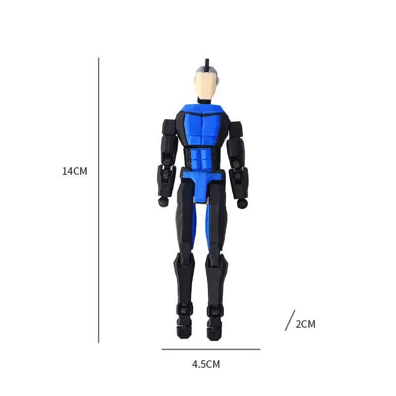 3d Printed Blue-Masked Invincible T13 Dummy Multi-Jointed Action Figure