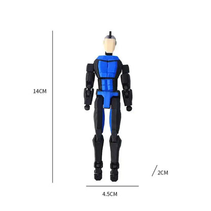 3d Printed Blue-Masked Invincible T13 Dummy Multi-Jointed Action Figure