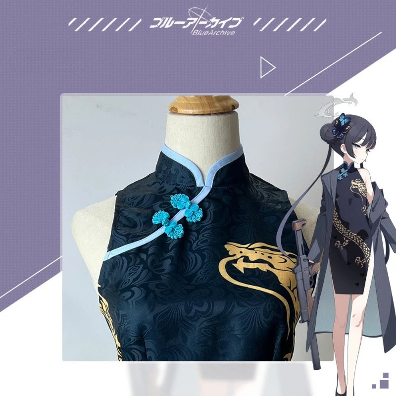 Women's Blue Archive Kisaki Cosplay Cheongsam Qipao Set
