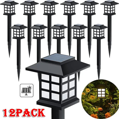 Solar LED Outdoor Pathway & Garden Landscape Lights