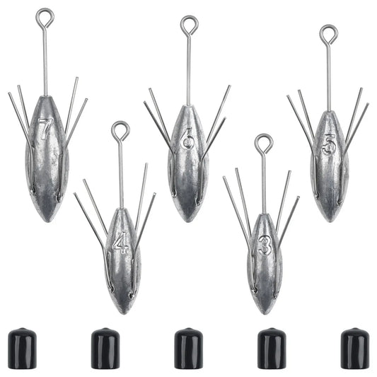 5PCS Sputnik Sinker Surf Fishing Weights