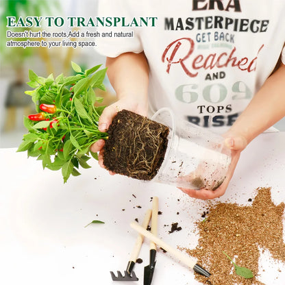 30-Pack Clear Plastic Nursery Pots with Drainage Holes