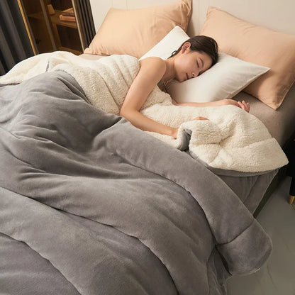 Plush Thick Double Layer Fleece Blanket