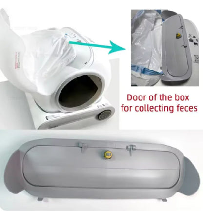 Automatic Cat Litter Box Accessories - Replacement Bin Door, Threshold Guard, Filter Screen & Garbage Bags Set