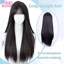 Synthetic Black Long Straight Wig