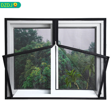 Window Mesh with zipper Self-adhesive Attachment