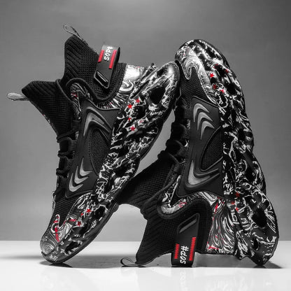 Breathable Designer Print Sneakers