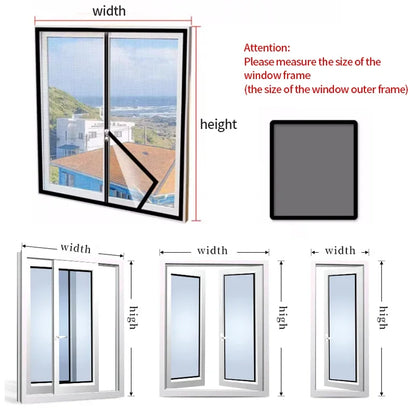Zippered Window Mosquito Mesh Screen