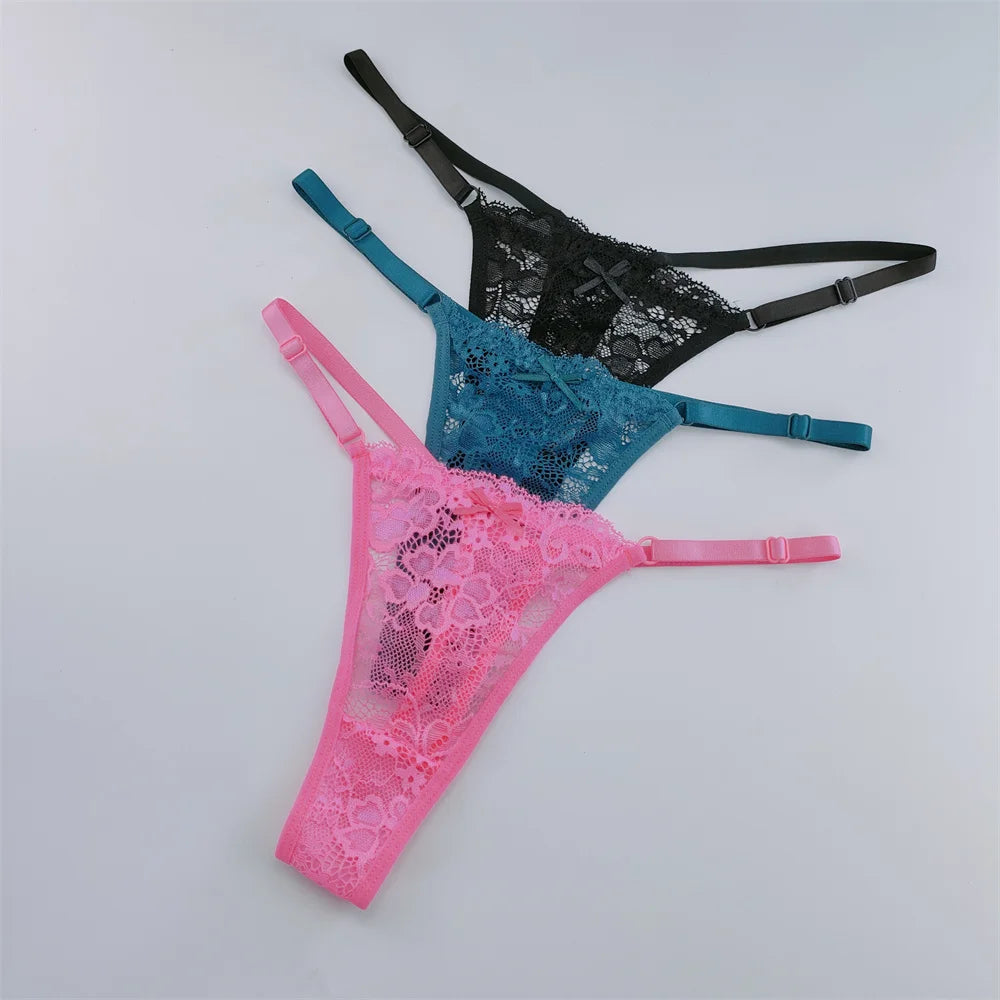 3Pcs Lace Thongs