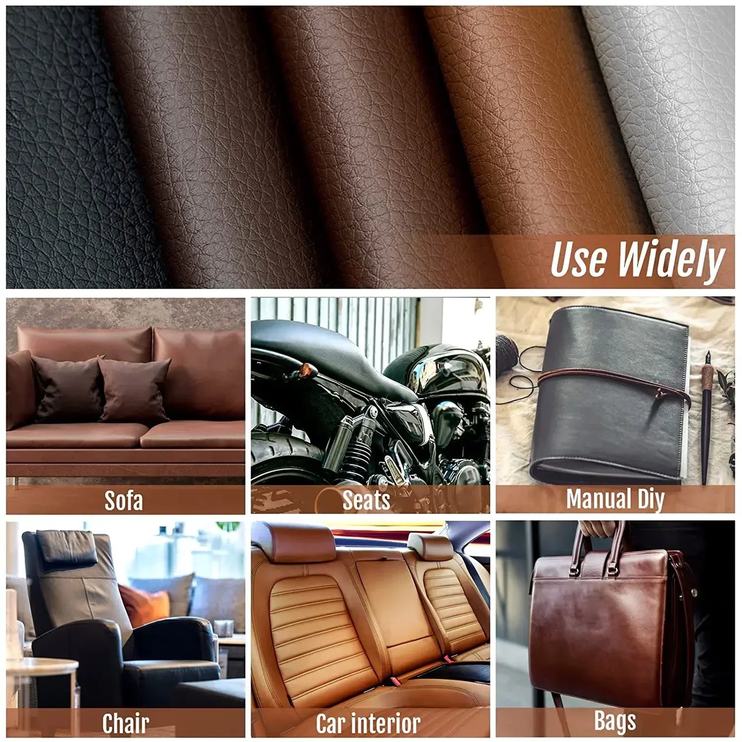 Self-Adhesive Leather Repair Patch Sticker (200x137cm) – Large PU Leather Patch for Couches & Automotive