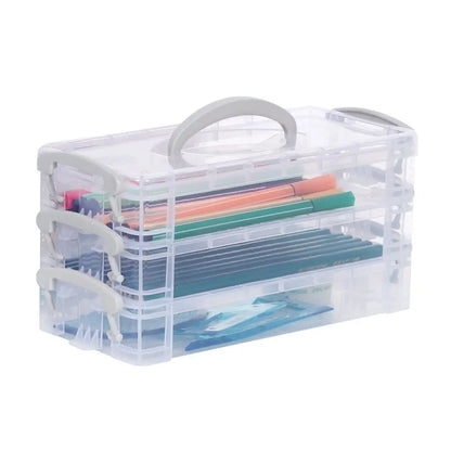 3/6-layer Paintbrush Watercolor Detachable Storage Box