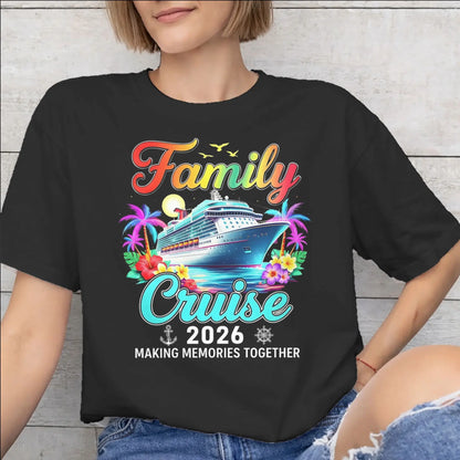 Summer Family Cruise 2026 Cotton T-Shirt – Matching Memories Vacation Tee