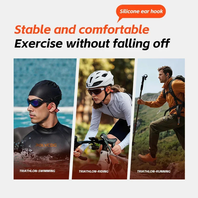 POLVCDG Bone Conduction Swimming Earphones
