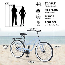 Single Speed 26" Steel Frame, Wide Tire Bicycle