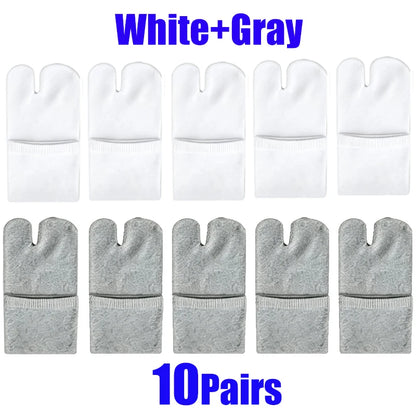 Women's Japanese Split-Toe Tabi Crew Socks