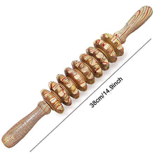 9 Roller Handheld Wooden Massager