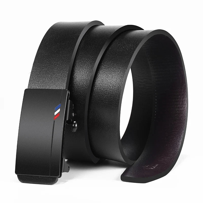 Genuine Leather Metal Automatic Buckle Belt
