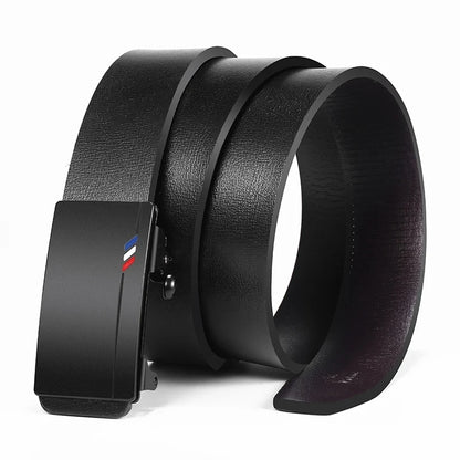 Genuine Leather Metal Automatic Buckle Belt
