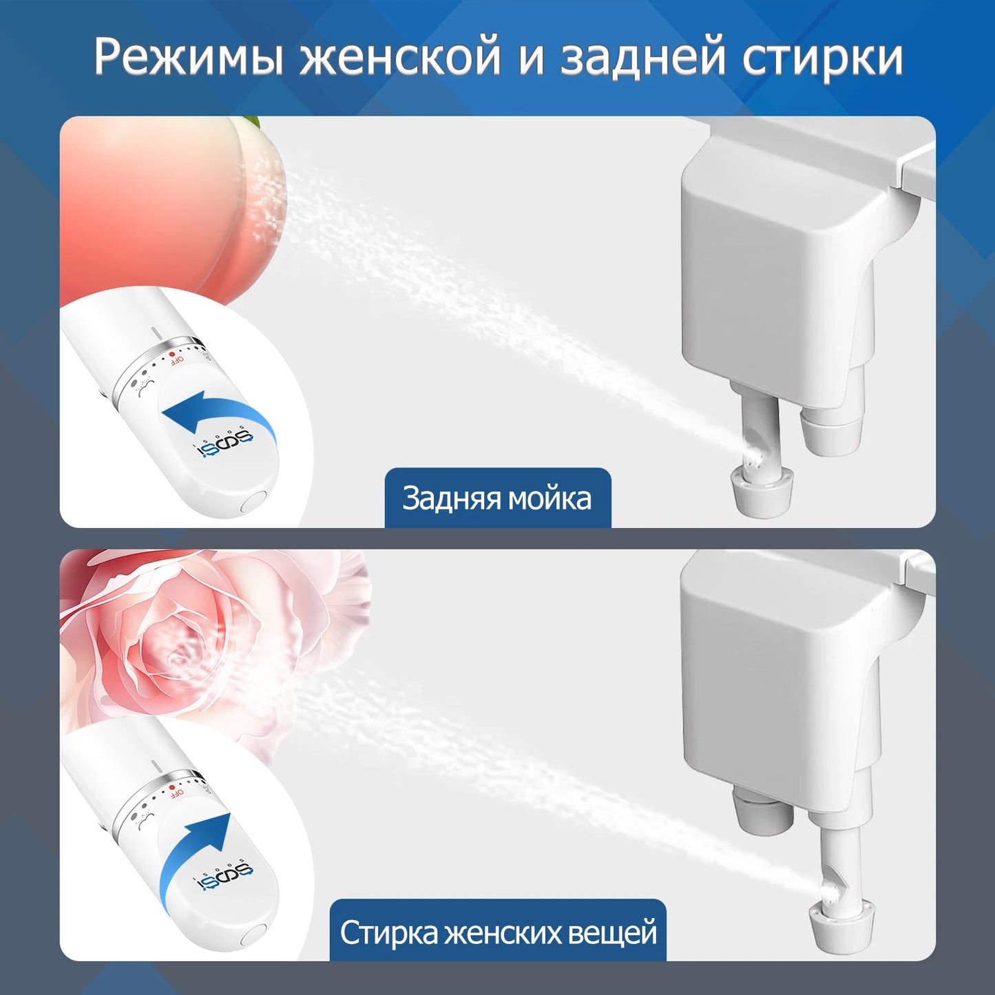 SOOSI Ultra-Slim Bidet Attachment with Dual Nozzles and Adjustable Water Pressure