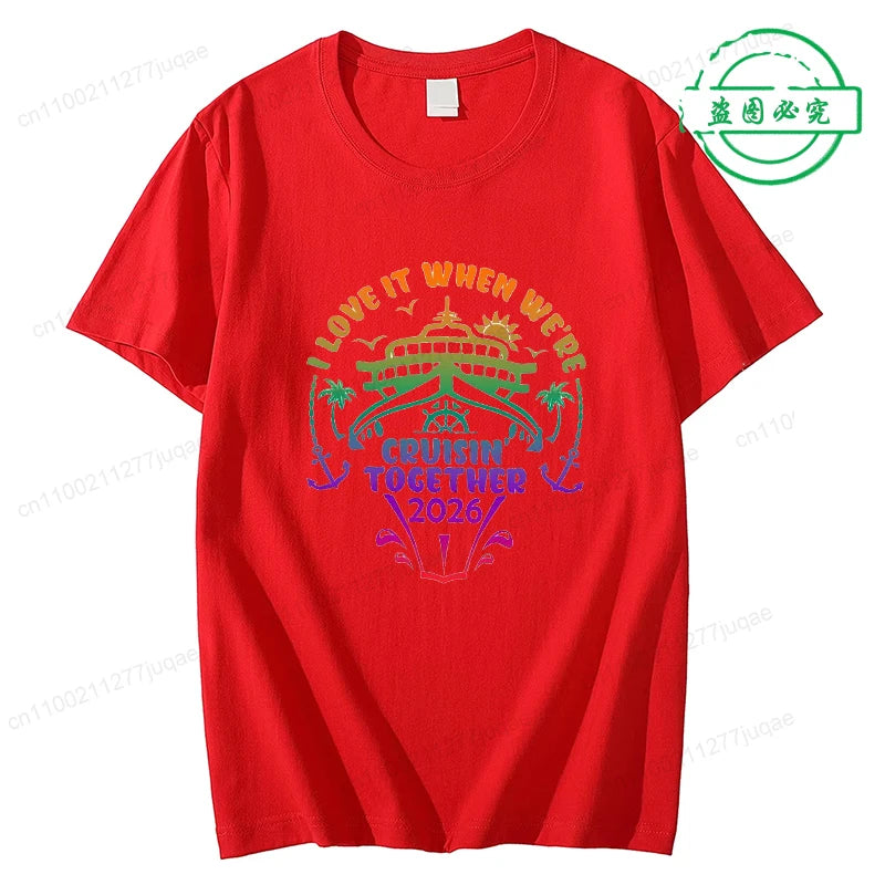 Unisex Cruise Squad 2026 Matching Cotton T-Shirt – Family Vacation & Sailing Tee