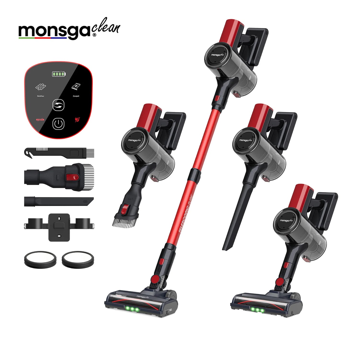 MONSGA 450W Cordless Handheld Stick Vacuum Cleaner