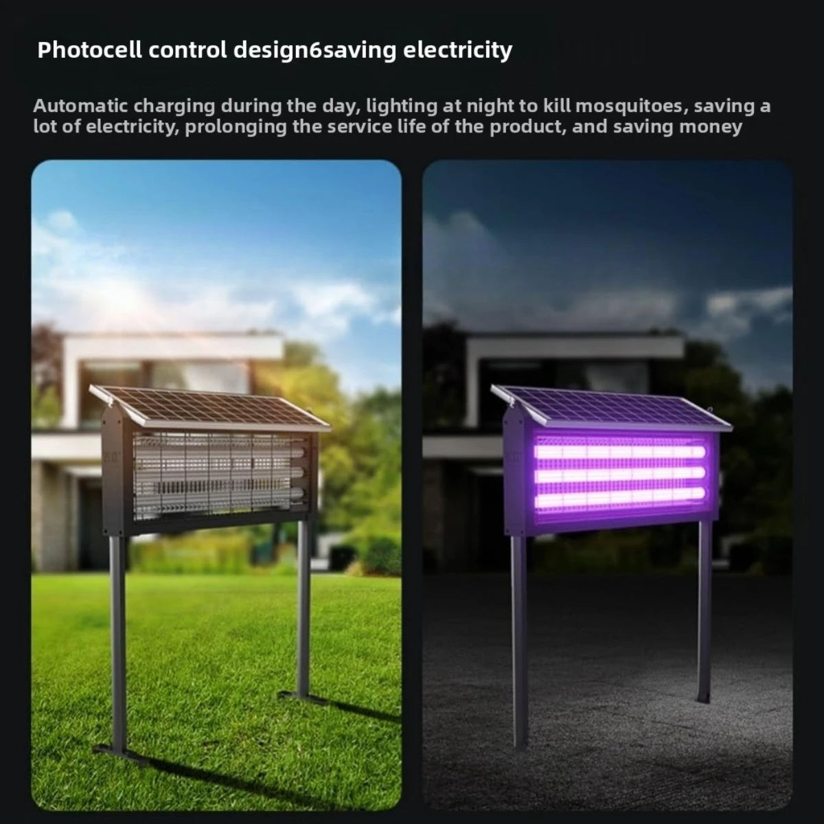 JOYINLED Solar Powered Waterproof Mosquito Killer Lamp and Outdoor Garden Light