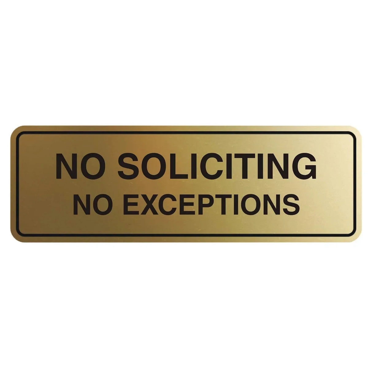 No Soliciting Vintage Metal Aluminum Sign