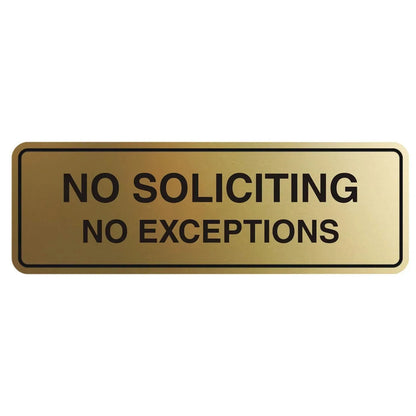 No Soliciting Vintage Metal Aluminum Sign