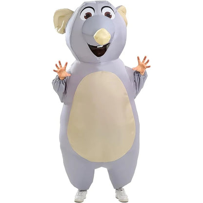 Adult Inflatable Mouse Costume Blow-Up Halloween Suit