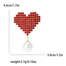 Valentine's Day Romantic Rhinestone Heart Brooches