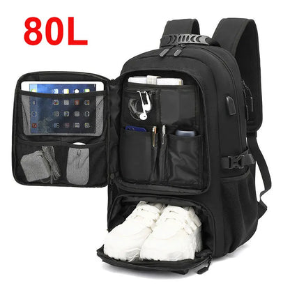 Large Capacity Waterproof Travel & Business Laptop Backpack (50L/60L/80L)