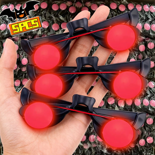 5/1PCS Halloween Horror Red Eye Glasses