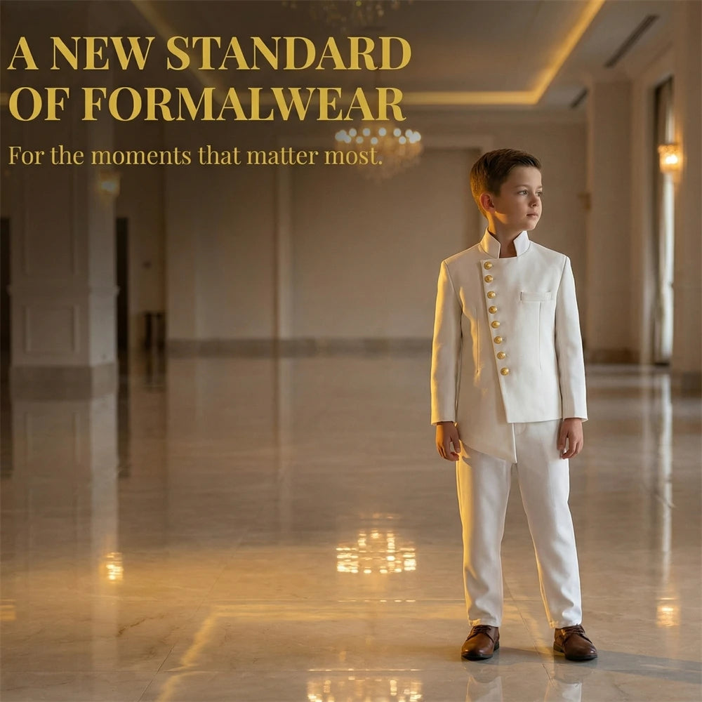 DMDRS Boys' 2-Piece Formal Suit Set – Blazer & Pants Outfit