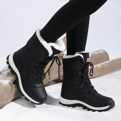 Winter Waterproof High-Top Snow Boots for Women