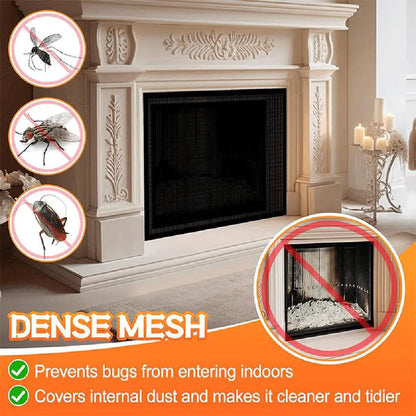 Heat-Resistant Fireplace Mesh Screen Guard