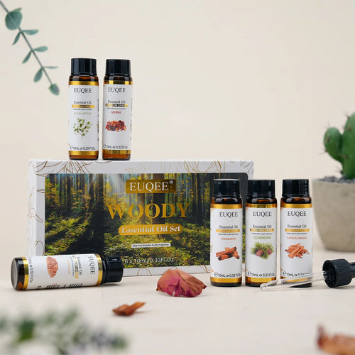 EUQEE 6 Bottles 10ml Pure Natural Essential Oils
