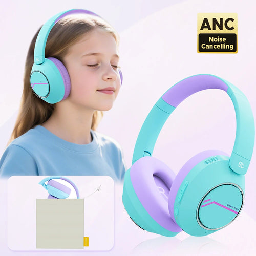 Nova1Pro Kids ANC Wireless Headphones 5.4 42dB Active Noise Cancellation with Mic