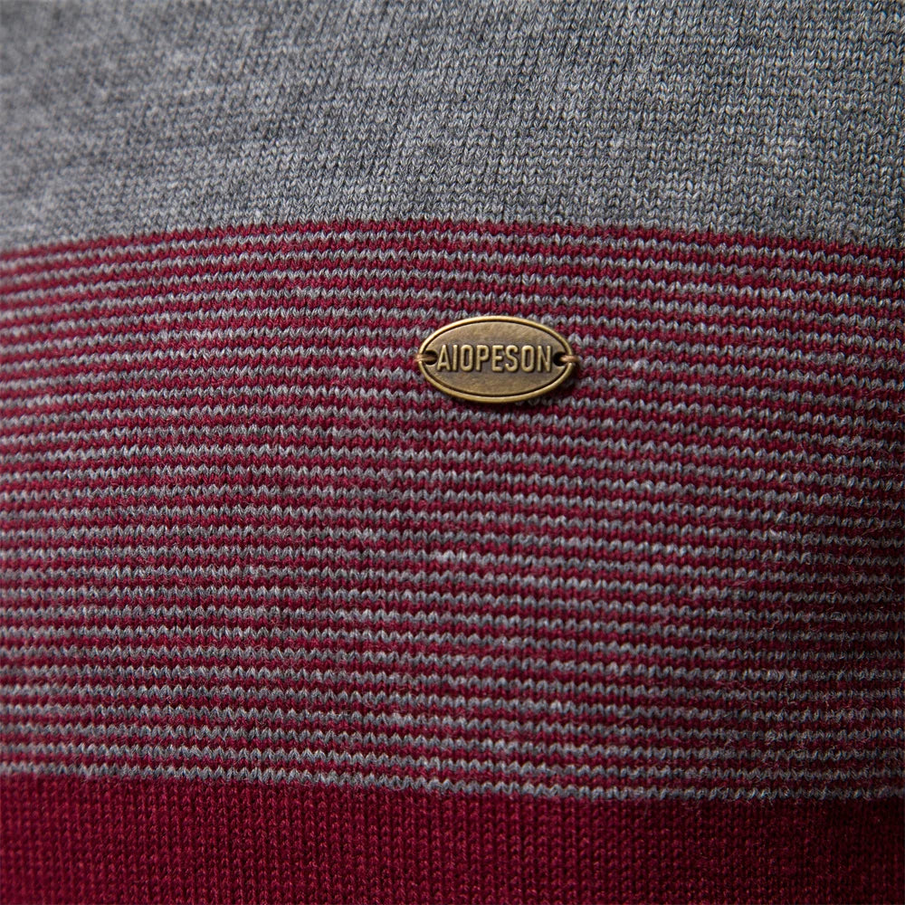 Cotton Mock Neck Stand Collar Sweaters
