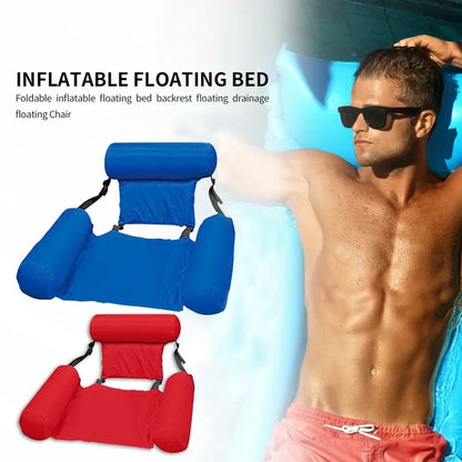 Inflatable Water Hammock Lounge Chair for Pool & Beach