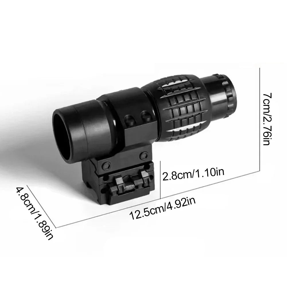 Adjustable Toy Sight 3X Magnifier Scope with Flip Up Cover
