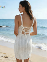 Crochet Sleeveless Mini Swimsuit Cover Up