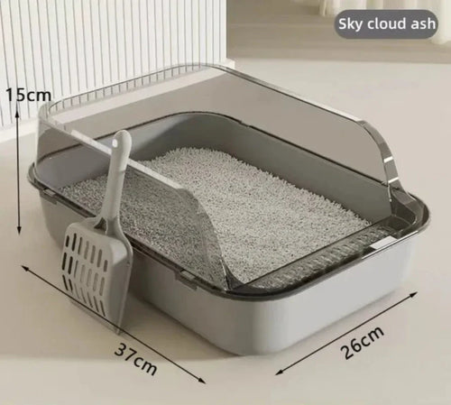 Semi-enclosed Splashproof Cat Litter Box