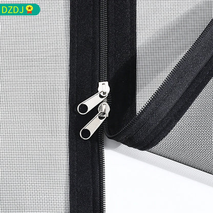 Window Mesh with zipper Self-adhesive Attachment