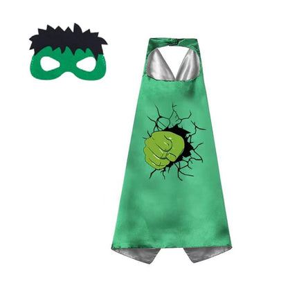 Kids' Superhero Capes & Masks Set – Cartoon Dress-Up Costume Party Favor