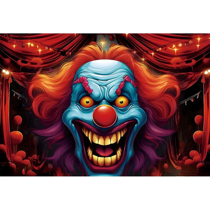 Haunted Carnival Halloween Backdrop - Spooky Circus Photography Prop