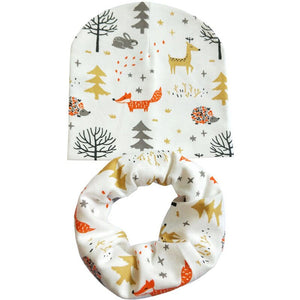 Cartoon Dinosaur Baby Head Scarf Hat Set